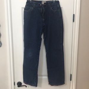 Red Head fleece lined straight jeans SZ 32x34. (SKU 158)